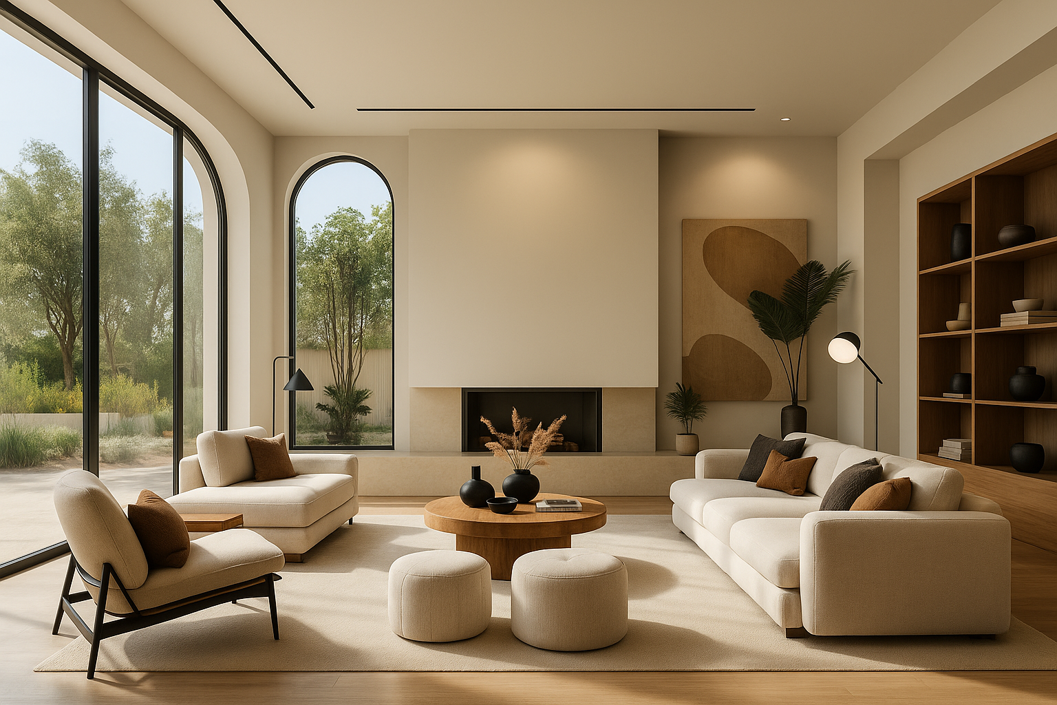Luxury hotel lobby